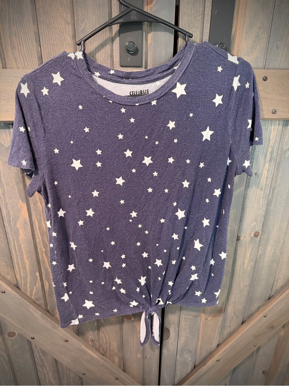Celebrate Together Americana Navy Star Tie-Front Tee